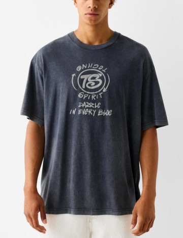 Tricou Bershka, gri