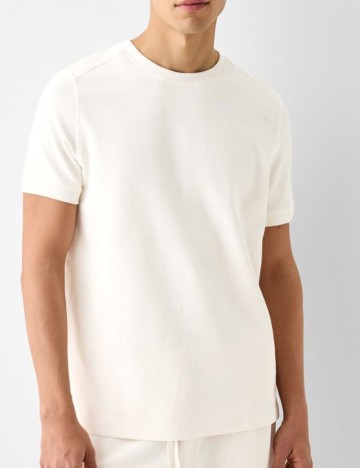 Tricou Bershka, crem