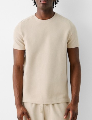 Tricou Bershka, bej