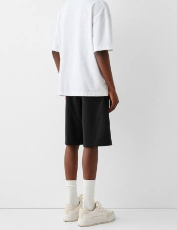 Pantaloni scurți Bershka, negru