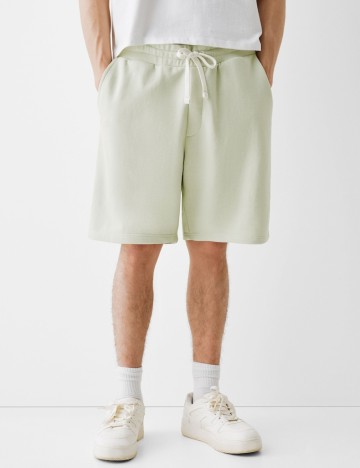 Pantaloni scurți Bershka, verde