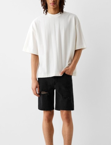 Pantaloni scurți Bershka, negru