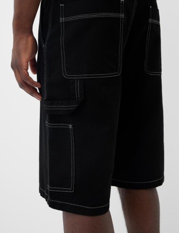 Pantaloni scurți Bershka, negru