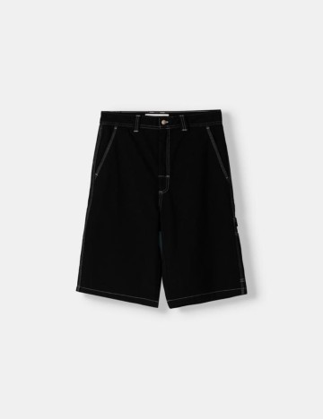 Pantaloni scurți Bershka, negru