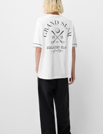 Tricou Bershka, alb