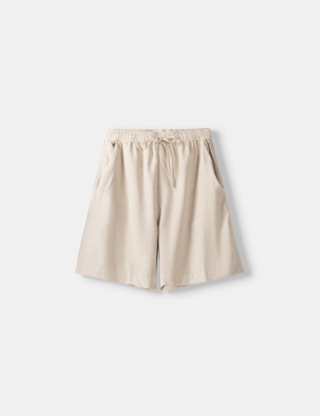 Pantaloni scurți Bershka, bej