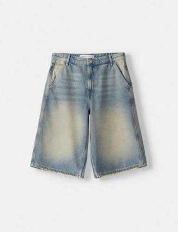 Jeans 3/4 Bershka, albastru