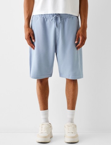 Pantaloni scurți Bershka, albastru