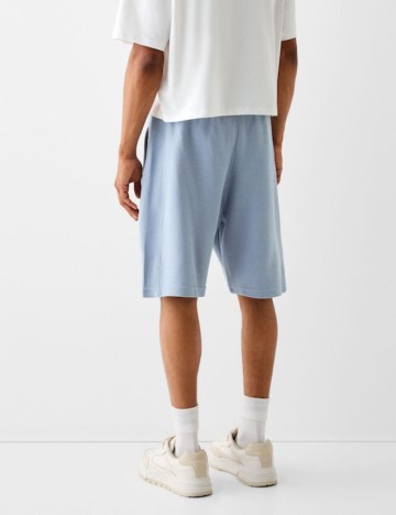 Pantaloni scurți Bershka, albastru