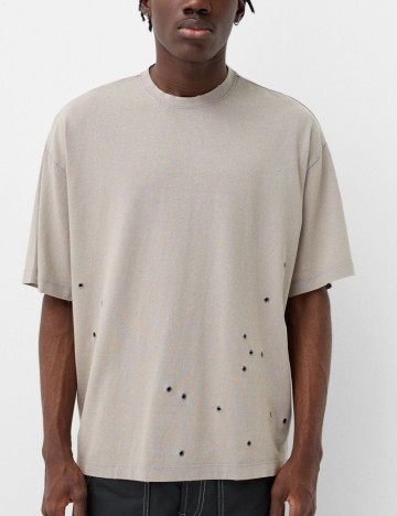 Tricou Bershka, gri