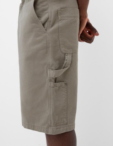 Pantaloni 3/4 Bershka, gri