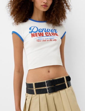 Tricou Bershka, alb