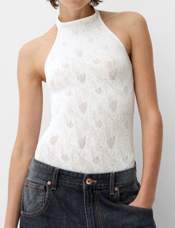 Body Bershka, alb