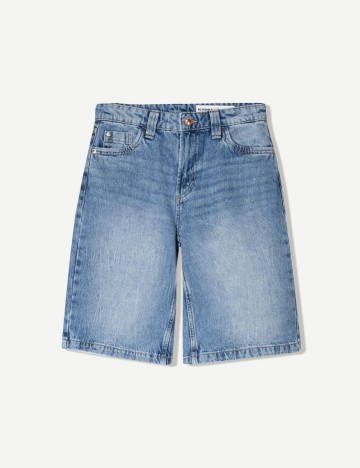 Pantaloni scurți de blugi Bershka, albastru