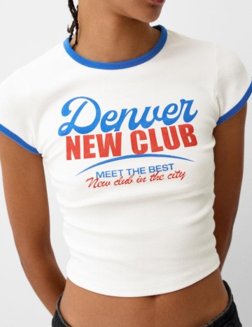 Tricou Bershka, alb