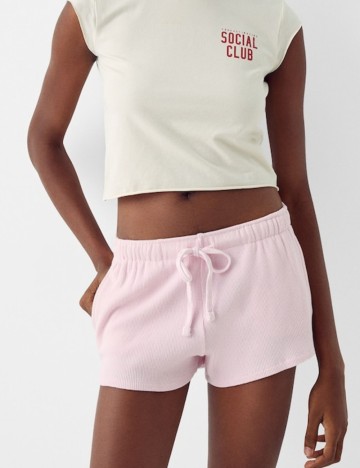 Pantaloni scurți Bershka, roz