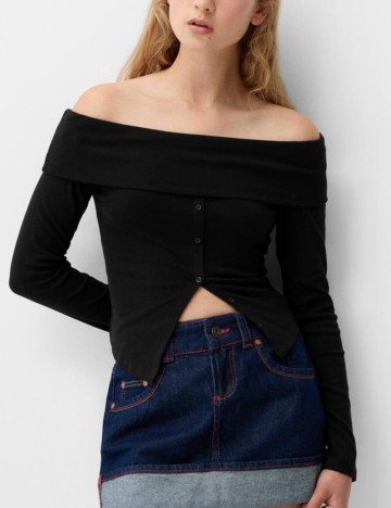 Bluză Bershka, negru