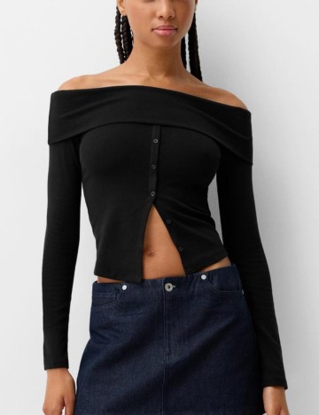Bluză Bershka, negru