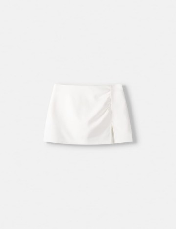 Fustă Pantalon Bershka, alb