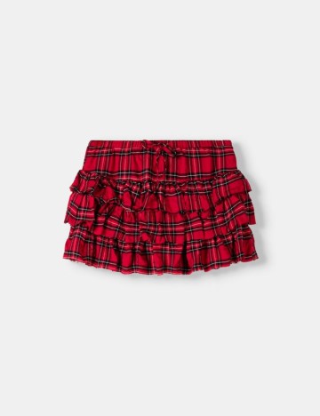 Fustă Pantalon Bershka, roșu