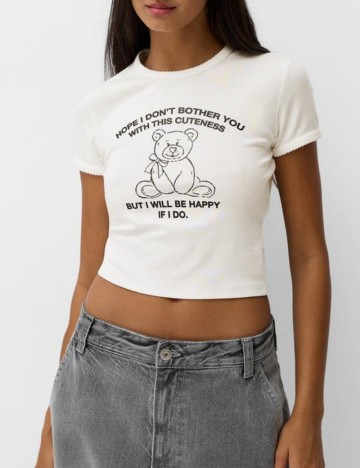 Top Bershka, alb