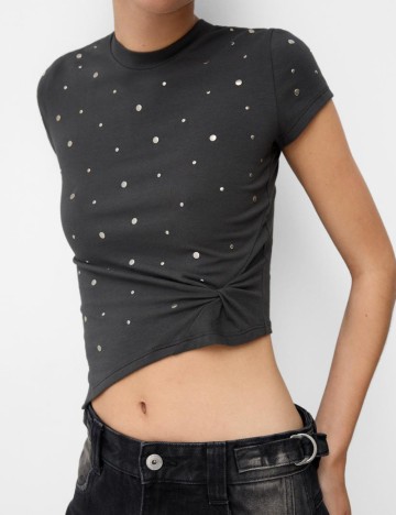 Top Bershka, gri