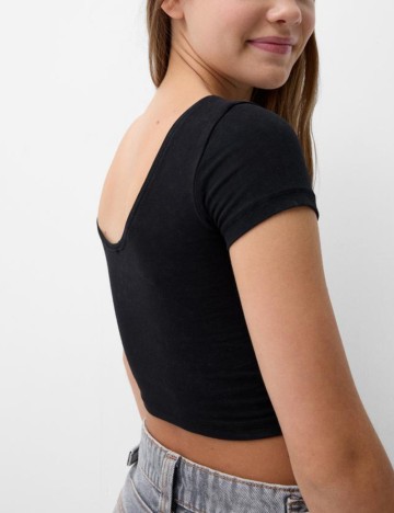 Top Bershka, negru
