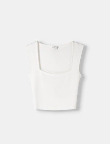 Top Bershka, alb