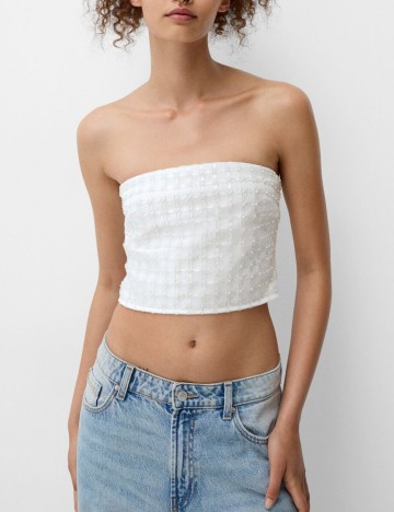 Top Bershka, alb