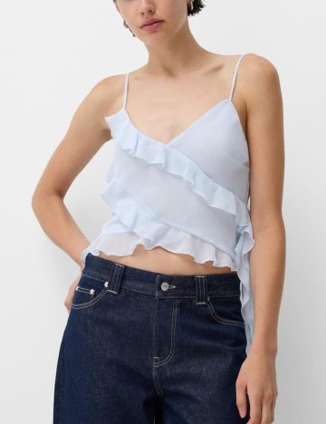 Top Bershka, albastru