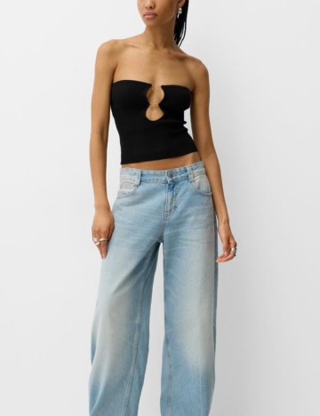 Top Bershka, negru