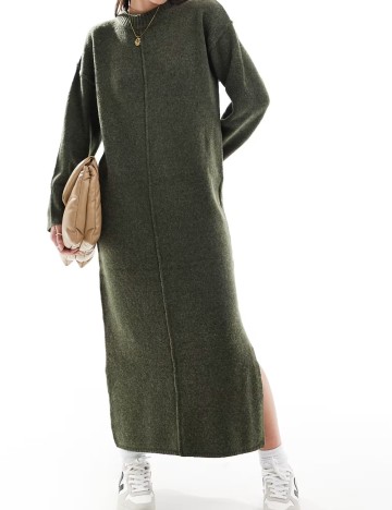 Rochie tricotată ASOS, kaki