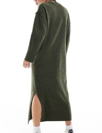 Rochie tricotată ASOS, kaki