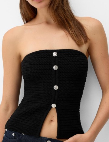 Top Bershka, negru
