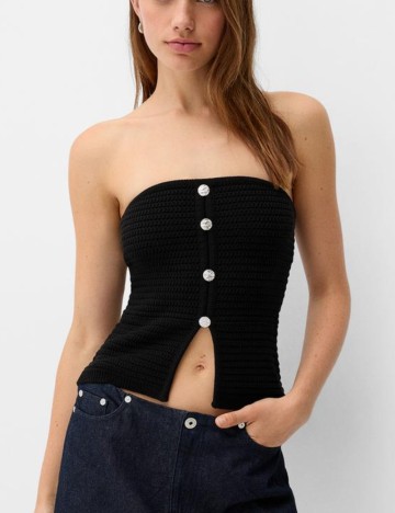 Top Bershka, negru