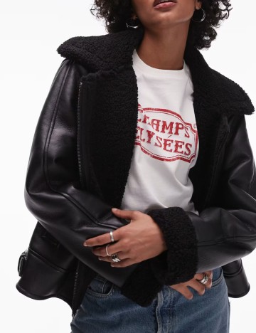 Cojoc Topshop, negru