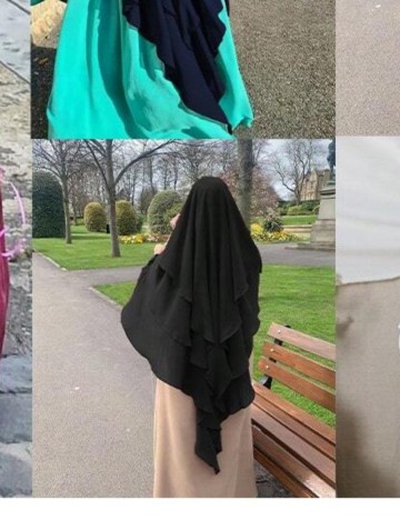 Hijab Shein, negru