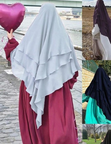 Hijab Shein, albastru