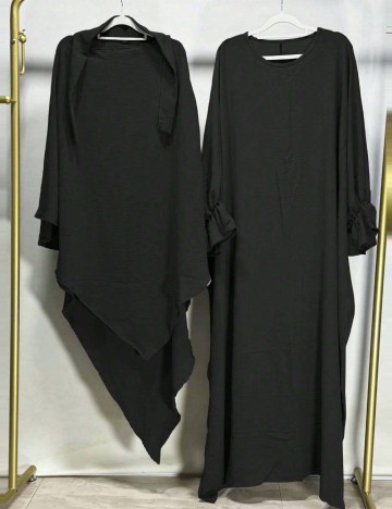 Set Rochie si Hijab Shein, negru