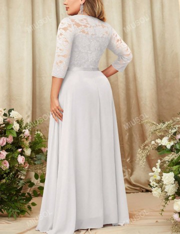 Rochie de ocazie și bridal Shein Curve+, alb