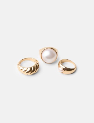 Set inele Bershka, auriu