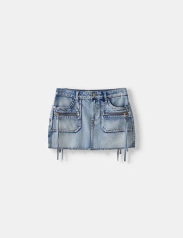 Fustă de blugi Bershka, albastru