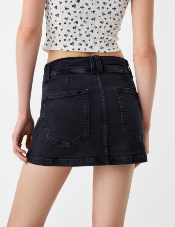 Fustă de blugi Bershka, negru