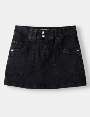 Fustă de blugi Bershka, negru