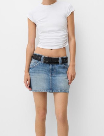 Fustă de blugi Bershka, albastru