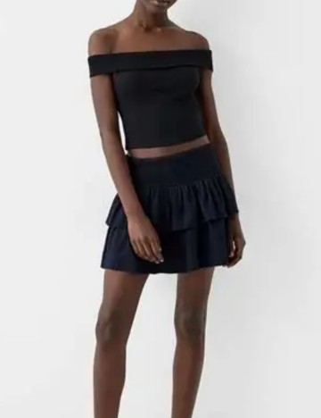 Fustă mini Bershka, negru
