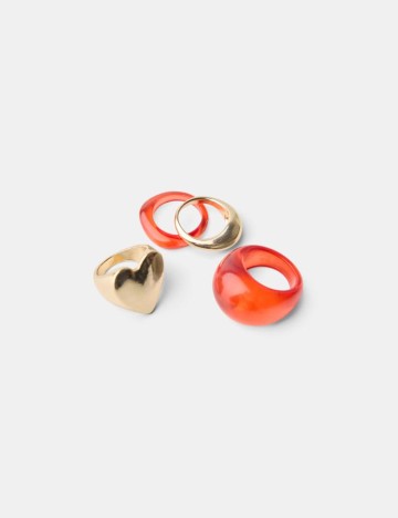 Set inele Bershka, mix culori