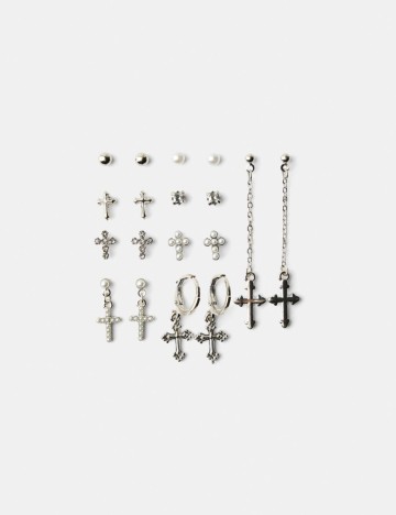 Set cercei Bershka, argintiu