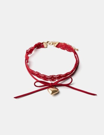 Chocker Bershka, vișiniu