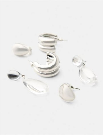 Set cercei Bershka, argintiu